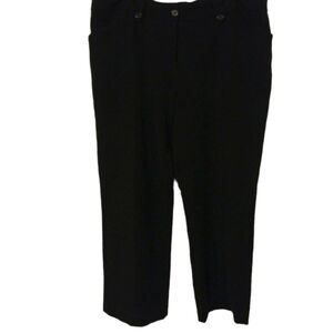 Boot Leg Dress Pant Jones of New York Stretch Black Girl Boss Minimalist Size 16